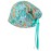 CALOMED Scrub Cap for Women and Men, Euro Style Scrub Caps, Working Hat, Head Cover with Ribbon Ties and Buttons, Long or Short Hair (Jungle Animals)