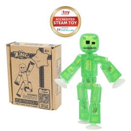Zing StikBot Single Pack - Includes 1 StikBot - Collectible Action Figures and Accessories, Stop Motion Animation, Ages 4 and Up (Solid Black Sparkle)