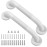 Rackickyer Shower Grab Bar, 2 Pack 12 Inch White Bathroom Grab Bar, 1.25 Diameter 304 Stainless Steel Anti-Slip Grab Bars for Bathtubs and Showers, Handicap Shower Grab Bar for Seniors Elderly