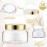 Mumufy Clear Plastic Jars with Lids Round Plastic Containers Empty Travel Containers for Creams Refillable Cosmetic Jars for Lotions Body Scrub Body Butter(36 Pcs,8 oz)