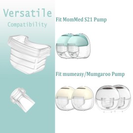 TOVVILD Duckbill Valve Silicone Diaphragm 4pcs, Suitable for Mommed S21 Breast Pump, Compatiable with Missaa Mumgaroo S18/S19, Breast Pump Parts Replace Accessories