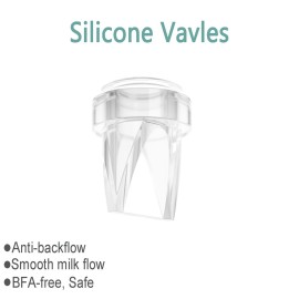 TOVVILD Duckbill Valve Silicone Diaphragm 4pcs, Suitable for Mommed S21 Breast Pump, Compatiable with Missaa Mumgaroo S18/S19, Breast Pump Parts Replace Accessories