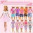 15 Set Doll Clothes Includes 1 Fairy Dress with Wing 1 Long Evening Dress 2 Sequin Dresses 6 Outfits Tops Pants Skirts 6 Fashion Dresses for 11.5 Inch Girl Dolls