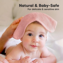 6-Pack Soft Baby Washcloths, Viscose from Bamboo - Kids, Newborn Bath Towels, Infant Shower, Toddler Reusable Face Towel, Gentle on Skin, Face Wash Cloths for Babies, 10x10 (Rosy)