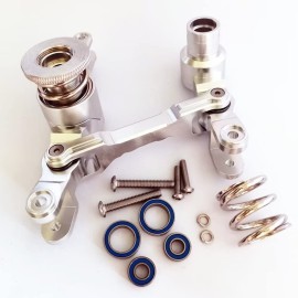 Aluminum Ajustable Steering Assembly with Bearings Silver for Traxxas 1/5 X-MAXX XMAXX 6S 8S 7746