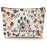 Byqone Dog Patterned Travel Cosmetic Bag - Multicolor, Waterproof Linen, Zipper Closure - Perfect for Women\'s Travel & Daily Use