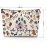 Byqone Dog Patterned Travel Cosmetic Bag - Multicolor, Waterproof Linen, Zipper Closure - Perfect for Women\'s Travel & Daily Use