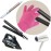 FOHOLA 1 Pc Professional Heat Resistant Gloves for Hair Styling, Heat Proof Gloves, Heat Protection Gloves for Curling Wand (Pink) (1, M)