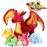 Lenwen 5 Pcs Dragon Plush Toys 16 Inch Stuffed Mommy Dragon Plush with 4 Babies in Zippered Belly for Kids Boys Girls Birthday Gifts Party Decoration Classroom Award