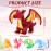 Lenwen 5 Pcs Dragon Plush Toys 16 Inch Stuffed Mommy Dragon Plush with 4 Babies in Zippered Belly for Kids Boys Girls Birthday Gifts Party Decoration Classroom Award