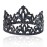 YADIRF Alloy King Queen Royal Full Round Crown Wedding Tiara Headbands Princess Crowns For Pageant Party Hair Accessories (Black)