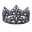 YADIRF Alloy King Queen Royal Full Round Crown Wedding Tiara Headbands Princess Crowns For Pageant Party Hair Accessories (Black)