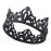 YADIRF Alloy King Queen Royal Full Round Crown Wedding Tiara Headbands Princess Crowns For Pageant Party Hair Accessories (Black)