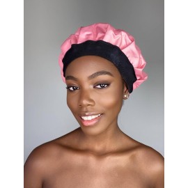 Cordless Deep Conditioning Heat Cap - Afro Steam Cap for Natural Hair Treatment - Microwave Thermal Gel Oil Cap, Pink