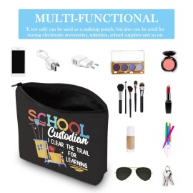 Custodian gift Maintenance Gift Janitorial Gift Janitor Appreciation Gift I Clear The Trail For Learning Teacher Makeup Bag (Custodian) Custodian gift Maintenance Gift Janitorial Gift Janitor Appreciation Gift I Clear The Trail For Learning Teacher Makeup Bag (Custodian)