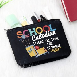 Custodian gift Maintenance Gift Janitorial Gift Janitor Appreciation Gift I Clear The Trail For Learning Teacher Makeup Bag (Custodian) Custodian gift Maintenance Gift Janitorial Gift Janitor Appreciation Gift I Clear The Trail For Learning Teacher Makeup Bag (Custodian)
