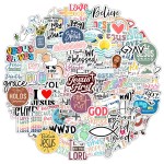 100 Pack Inspiring Christian Stickers for Water Bottles Laptops Phone Cases, Waterproof Vinyl, Summer Camp VBS, Bible Verse Stickers, Religious Christian Gifts for Kids, Teens, Girls and Boys (Faith)