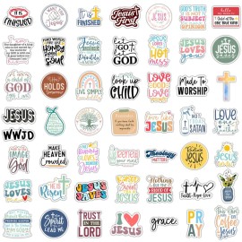 100 Pack Inspiring Christian Stickers for Water Bottles Laptops Phone Cases, Waterproof Vinyl, Summer Camp VBS, Bible Verse Stickers, Religious Christian Gifts for Kids, Teens, Girls and Boys (Faith)