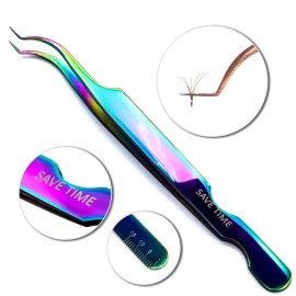 LLBA Lash Tweezer Professional Volume False Lash Application Tool | Multi Shapes & Purposes Tweezers | Non-Slip Grip Tweezers for Volume, Isolation & Classic Lashes (Galaxy, Save Time Inner Corner) LLBA Lash Tweezer Professional Volume False Lash Application Tool | Multi Shapes & Purposes Tweezers | Non-Slip Grip Tweezers for Volume, Isolation & Classic Lashes (Galaxy, Save Time Inner Corner)