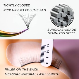 LLBA Lash Tweezer Professional Volume False Lash Application Tool | Multi Shapes & Purposes Tweezers | Non-Slip Grip Tweezers for Volume, Isolation & Classic Lashes (Galaxy, Save Time Inner Corner) LLBA Lash Tweezer Professional Volume False Lash Application Tool | Multi Shapes & Purposes Tweezers | Non-Slip Grip Tweezers for Volume, Isolation & Classic Lashes (Galaxy, Save Time Inner Corner)