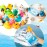 H1vojoxo 60PCS Cruise Duck Tags Kits Multi-Colored Rubber Ducks for Cruise Ships Cruise Ducks for Hiding with Tags Carnival Cruise Line Gold Sailing Card Cruising Ducks Passport Card Rubber Bands