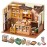 Rolife DIY Miniature Doll House Kit, Build Becka\'s Bakery Diorama House Building Set with LED Room Hobby Craft for Aduls Uniue Gifts for Teens