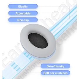 Hocazor HZ001 Baby Hearing Protection - CE & CPC Certified for Babies up to 36 Months - with Replacement Headband Baby Earmuffs Ear Protection for Airplane, Firework Show - Pale Blue