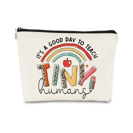 BARPERY Teacher Appreciation Gifts, Para Gifts Appreciation,Teacher Makeup Bag Must Haves,It\'s A Good Day to Teach Tiny Human.