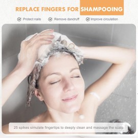 FREATECH Scalp Massager Hair Growth, Scalp Scrubber Shampoo Brush with Soft Silicone Bristles for Dandruff Removal and Hair Care, Wet & Dry Hair Massager Scalp Exfoliator, Beige FREATECH Scalp Massager Hair Growth, Scalp Scrubber Shampoo Brush with Soft Silicone Bristles for Dandruff Removal and Hair Care, Wet & Dry Hair Massager Scalp Exfoliator, Beige