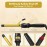 DAN Technology 3/4 Inch Hair Curling Iron 19mm Ceramic Tourmaline Curling Wand for All Hair Types Dual Voltage Hair Curler Fast Heat up Curling Tool for Salon, Hairdressing Beauty School, Gold Black