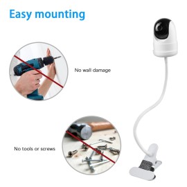 SkingHong Baby Monitor Crib Mount for IFamily Baby Monitor SM650 SM651, Flexible Gooseneck Baby Monitor Mount Compatible with Kidsneed Baby Monitor SM935C SM935A HUBOOK SM652, Baby Monitor Accessories