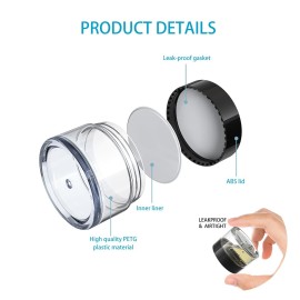 VEAIDE Travel Size Containers for Toiletries, 3 Size 0.17/0.5/1 OZ Small Cosmetic Jars for Makeup Face Creams Moisturizer Lotion, with 2 Pieces Mini Spatulas for Gift (6 Pieces) VEAIDE Travel Size Containers for Toiletries, 3 Size 0.17/0.5/1 OZ Small Cosmetic Jars for Makeup Face Creams Moisturizer Lotion, with 2 Pieces Mini Spatulas for Gift (6 Pieces)