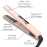 FUNTIN S10 Hair Straightener, Flat Iron - 100% Pure Titanium Flat Iron for straightening Curls Ion Inside 1 Inch (Baby Pink)
