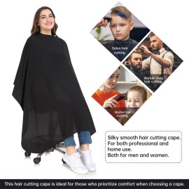 PERFEHAIR Barber Cape - Snap Closure Hair Cutting Cape, Soft & Lightweight Haircut Capes for Men & Women, Super Silky Smooth Texture
