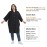 PERFEHAIR Salon Client Gown Capes - Plus Size Hair Coloring Wrap Kimono Style for Women & Men, Hair Stylist, Dog Grooming Smock with 2 Pockets, 5 Snap Closures, Lightweight & Soft