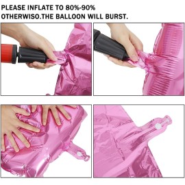 Kawaii Birthday Garland Arch Party Balloons Arch Kit with Black Pink Printed Cartoon Character for Girls Birthday Decoration Backdrop