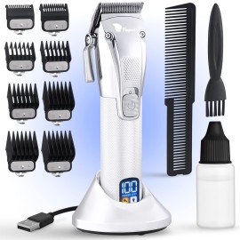 Fagaci Hair Clippers for Men Professional with Precise Cutting, Turbo Power Professional Barber Clippers Cordless, Powerful Motor Fade Mens Hair Clipper Set, Precision Blades Haircut Machine Kit