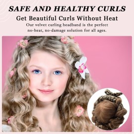 ZILAMPU No Heat Curling Rod Headband for Women and Girls, Overnight Velour Hair Roller Wrap for Long Curls - Leopard Print ZILAMPU No Heat Curling Rod Headband for Women and Girls, Overnight Velour Hair Roller Wrap for Long Curls - Leopard Print