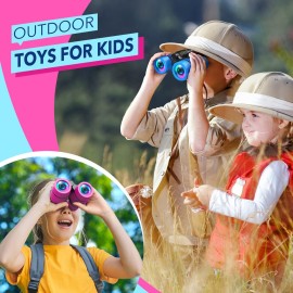 Toys for 3-7 Year Old Girls: LET\'S GO! Binoculars for Kids Bird Watching|Hiking|Camping 4 5 6 7 8 Year Old Girl Boy Birthday Gifts Outdoor Learning Toy for Kid Ages 4-6 Toddler Gift Stuffers