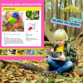 Toys for 3-7 Year Old Girls: LET\'S GO! Binoculars for Kids Bird Watching|Hiking|Camping 4 5 6 7 8 Year Old Girl Boy Birthday Gifts Outdoor Learning Toy for Kid Ages 4-6 Toddler Gift Stuffers