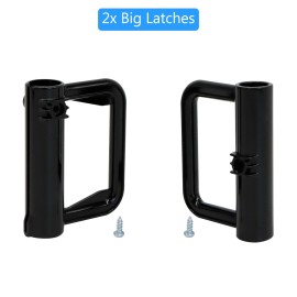 WOMHOM Retractable Baby Gates Replacement Parts Kit (Black) Extra Wide Baby Gate Full Set Wall Mounting Accessories with Brackets Anchors and Screws Retractable Dog Gate Accessories