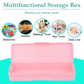 Lokyango 4-Piece Plastic Storage Box for Nail Tools - Multicolor Manicure & Pedicure Supply Organizer