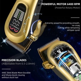 GEC Smart Hair Clipper for Men,Rechargeable -Professional Clippers,Low Noise 5-Mode Hair Clippers with Auxiliary Light Hair Trimmer Kit for Men GEC Smart Hair Clipper for Men,Rechargeable -Professional Clippers,Low Noise 5-Mode Hair Clippers with Auxiliary Light Hair Trimmer Kit for Men