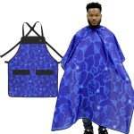 King Midas Empire Barber Cape And Apron Set - Matching Hair Cutting Cape And Apron Barber Cape For Men