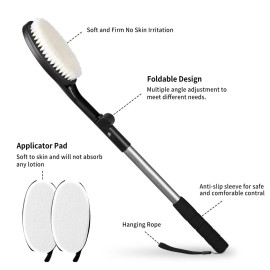 EASACE Body Brush for Back, Long Handle Bath Brush for Showering, Adjustable Head Back Scrubber, Shower Brush with Soft Bristles for Wet or Dry EASACE Body Brush for Back, Long Handle Bath Brush for Showering, Adjustable Head Back Scrubber, Shower Brush with Soft Bristles for Wet or Dry