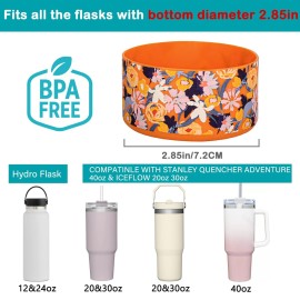 HEYSKAY 2pcs Protective Flask Silicone Boot Base for Stanley Quencher Adventure 40oz & Stanley IceFlow 20oz 30oz Tumbler, and Compatible with 12-24oz Hydro Sport Water Bottles,Yeti and More HEYSKAY 2pcs Protective Flask Silicone Boot Base for Stanley Quencher Adventure 40oz & Stanley IceFlow 20oz 30oz Tumbler, and Compatible with 12-24oz Hydro Sport Water Bottles,Yeti and More