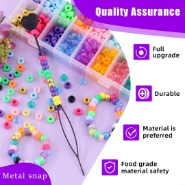 Swpeet 774Pcs 24 Colors Beads for Hair Braids Kit, Hair Beaders Rubber Bands, Including Candy Pony Beads, Elastic Rubber Bands, Quick Beaders for Kids Hair Braids, Scissors and Bead Thread