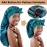 2pcs Long Satin Bonnets with Tie Band, Large Braid Bonnet Silky Hair Cap for Locs Women Sleeping, H