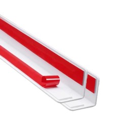 Apoctsddo Wall Corner Protector, 2 PCS Self-Adhesive Corner Guards, 1.57 \'\' W x 35.4 \'\'L, Thickened PVC Wall Corner Furniture Stairs Baby Guard Edge Protector, White