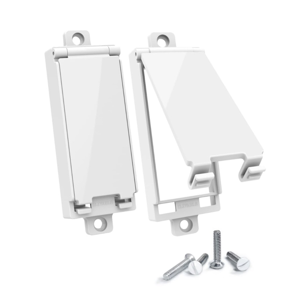 Light Switch Guard, ILIVABLE Child Proof Switch Plate Cover Prevents Kids or Accidental Turned On/Off Switch While Allowing Access (White, 2 Pack)